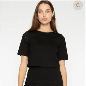 Ripley Rader Black Ponte Knit Top in Black